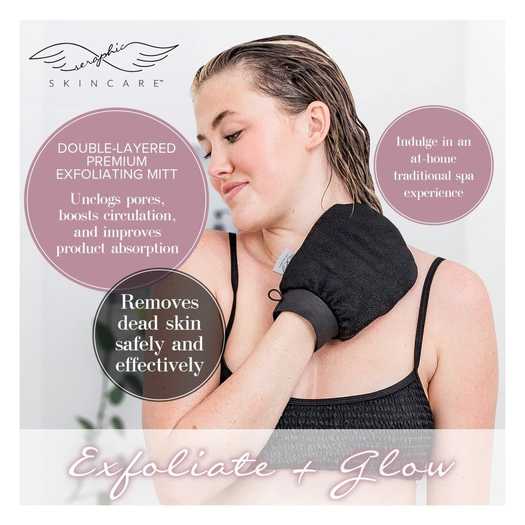 Double - Layered Premium Exfoliating Mitt - Seraphic Skincare