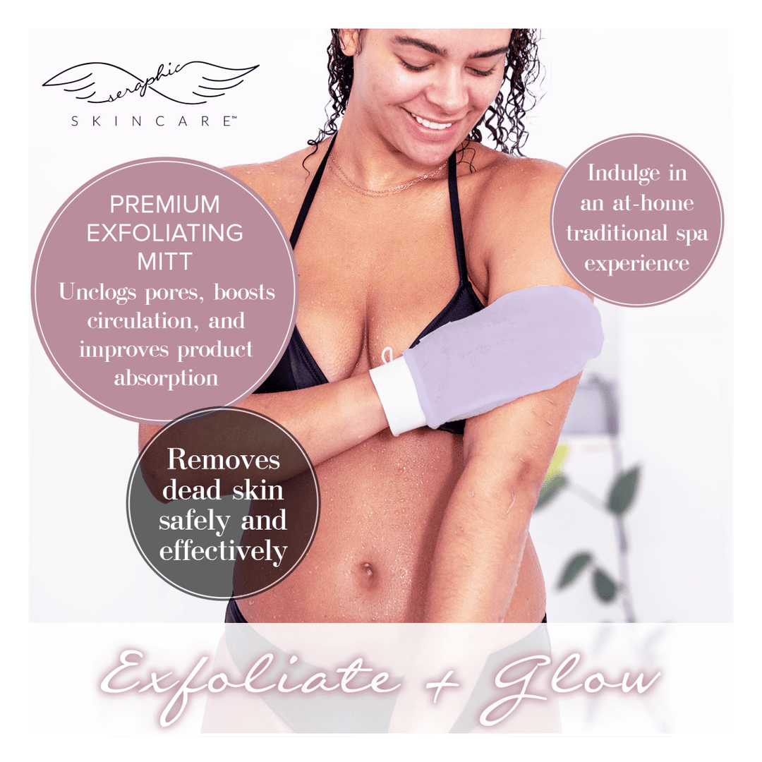 Original Premium Exfoliating Mitt (Limited - Edition Lavender) - Seraphic Skincare