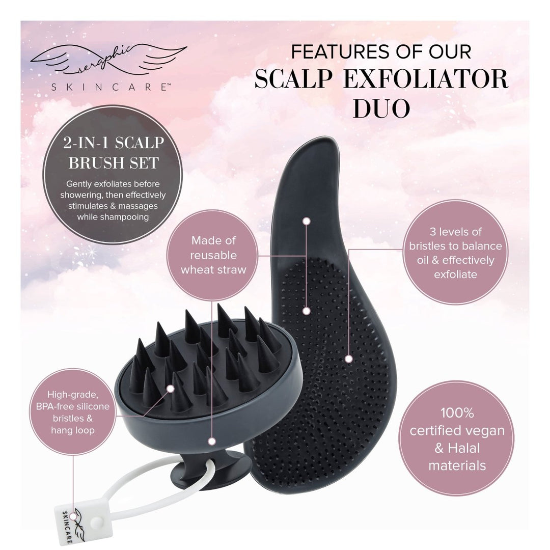 Wet + Dry Scalp Exfoliator Duo - Seraphic Skincare