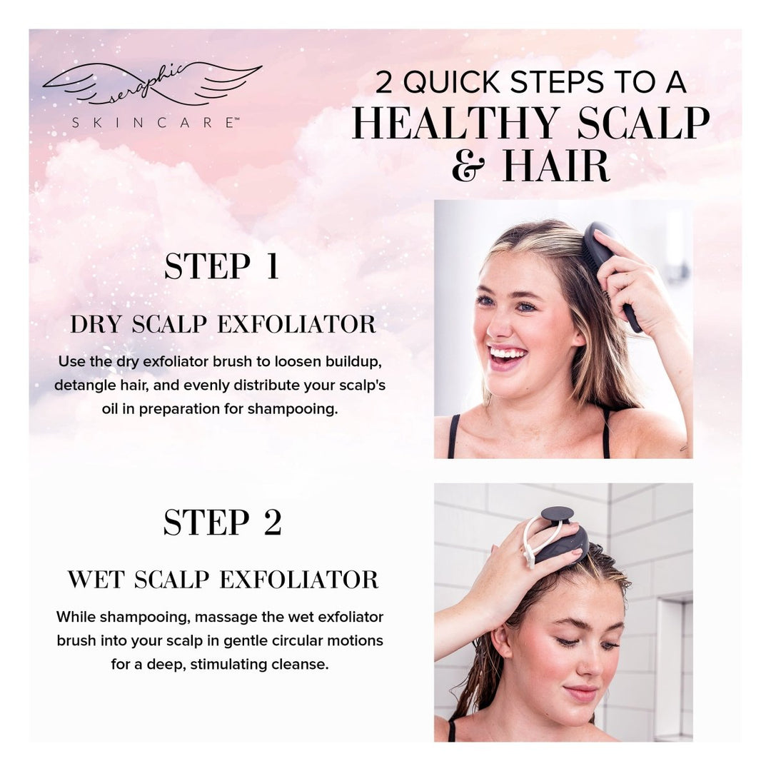 Wet + Dry Scalp Exfoliator Duo - Seraphic Skincare