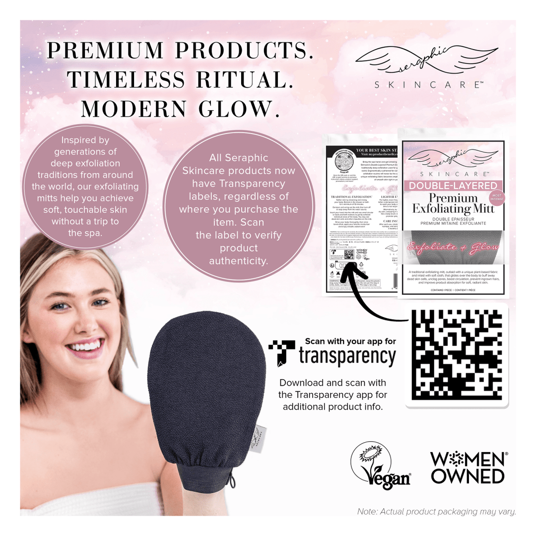Double-Layered Exfoliating Mitt - Seraphic Skincare