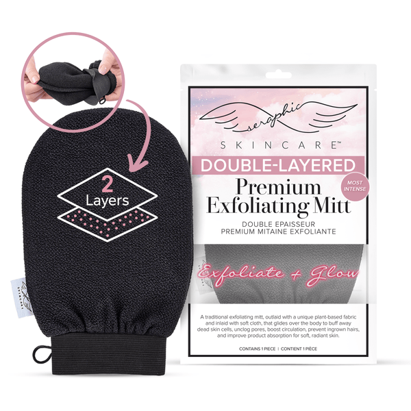 Gant exfoliant double couche de qualité supérieure