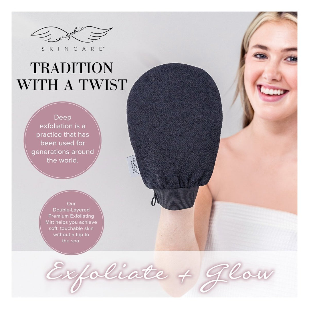 Double - Layered Premium Exfoliating Mitt - Seraphic Skincare