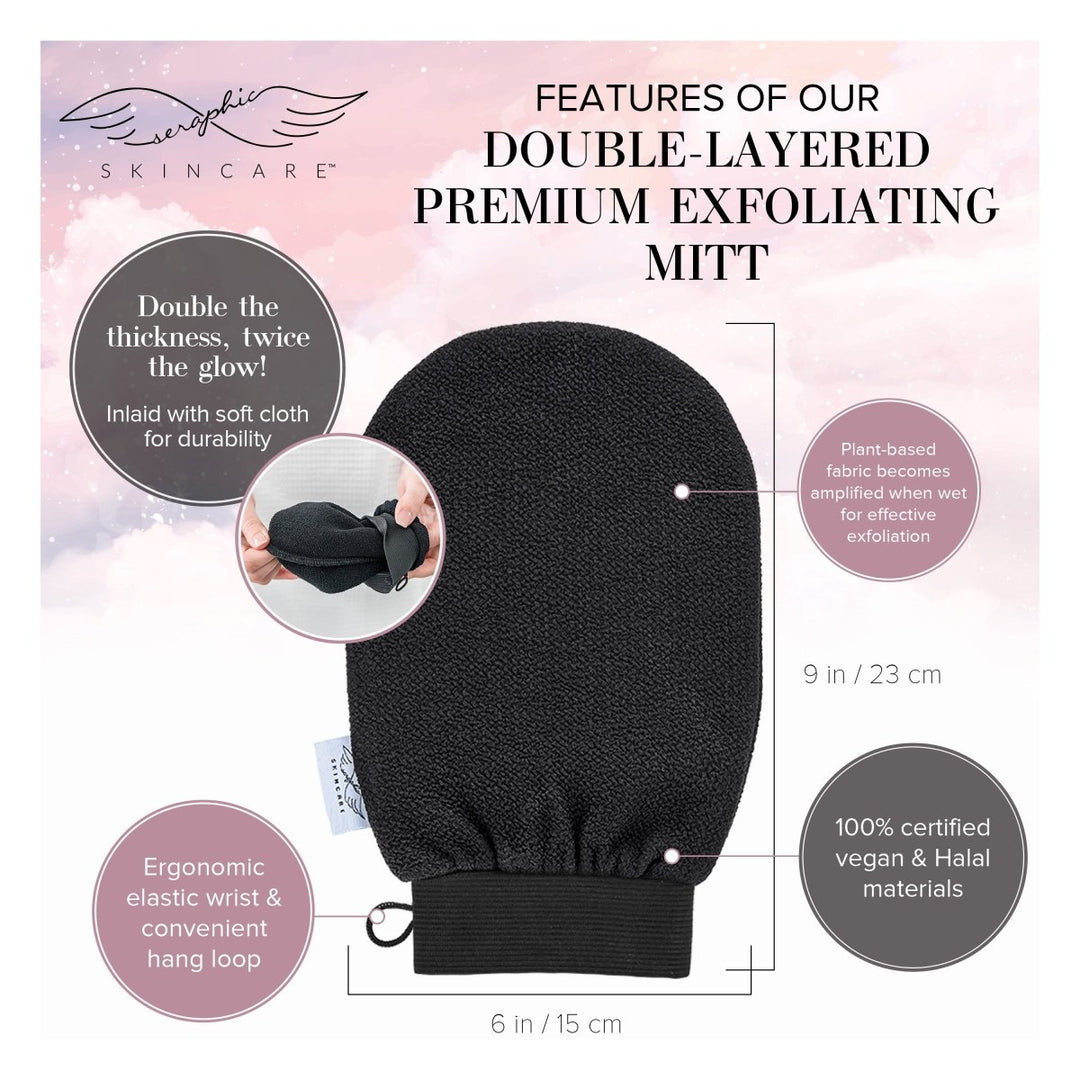 Double - Layered Premium Exfoliating Mitt - Seraphic Skincare