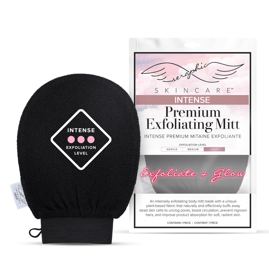 Gentle, Medium, Deep Exfoliating Mitts - Seraphic Skincare