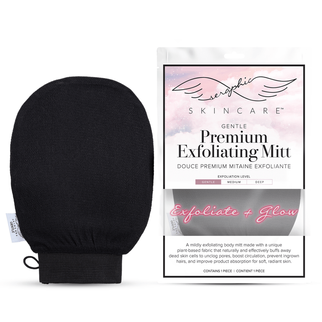 Gentle, Medium & Deep Premium Exfoliating Mitts - Seraphic Skincare