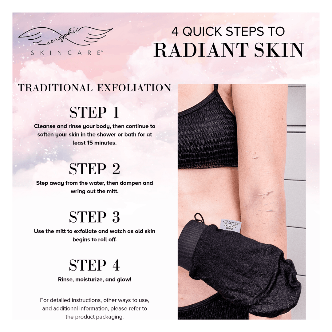 step of bath gloves