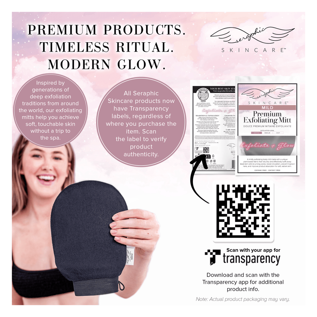 Gentle Premium Exfoliating Mitt - Seraphic Skincare
