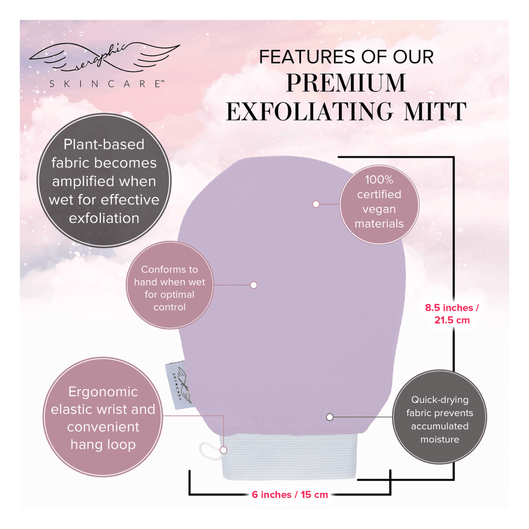 Lavender Premium Exfoliating Mitt - Seraphic Skincare