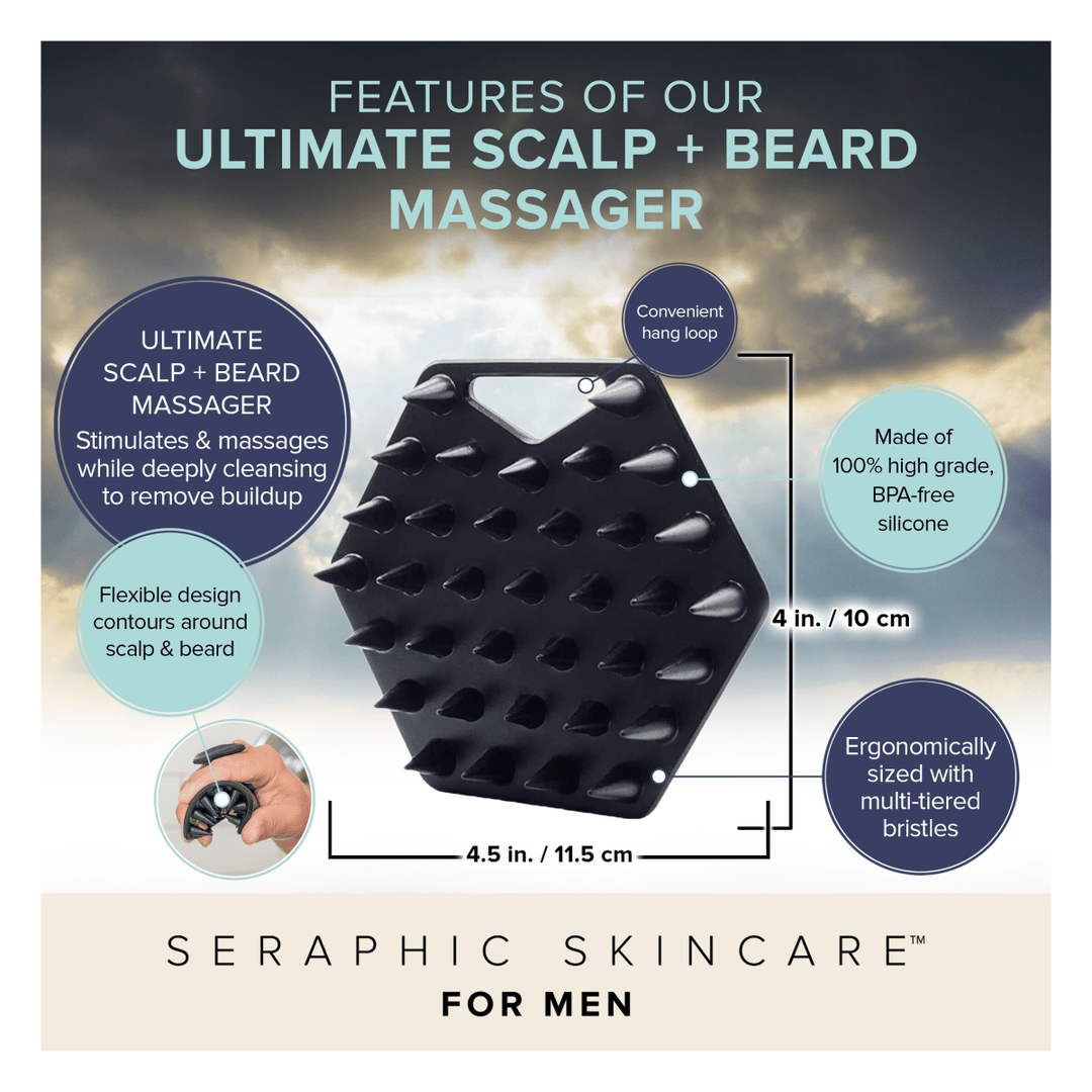 Men's Ultimate Scalp + Beard Massager - Seraphic Skincare