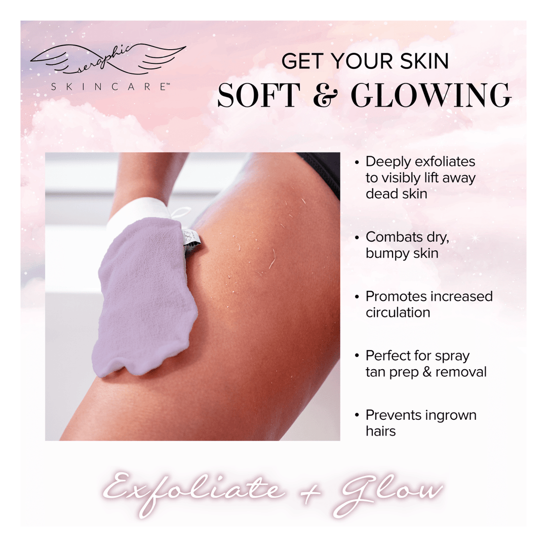 Original Premium Exfoliating Mitt (Limited - Edition Lavender) - Seraphic Skincare