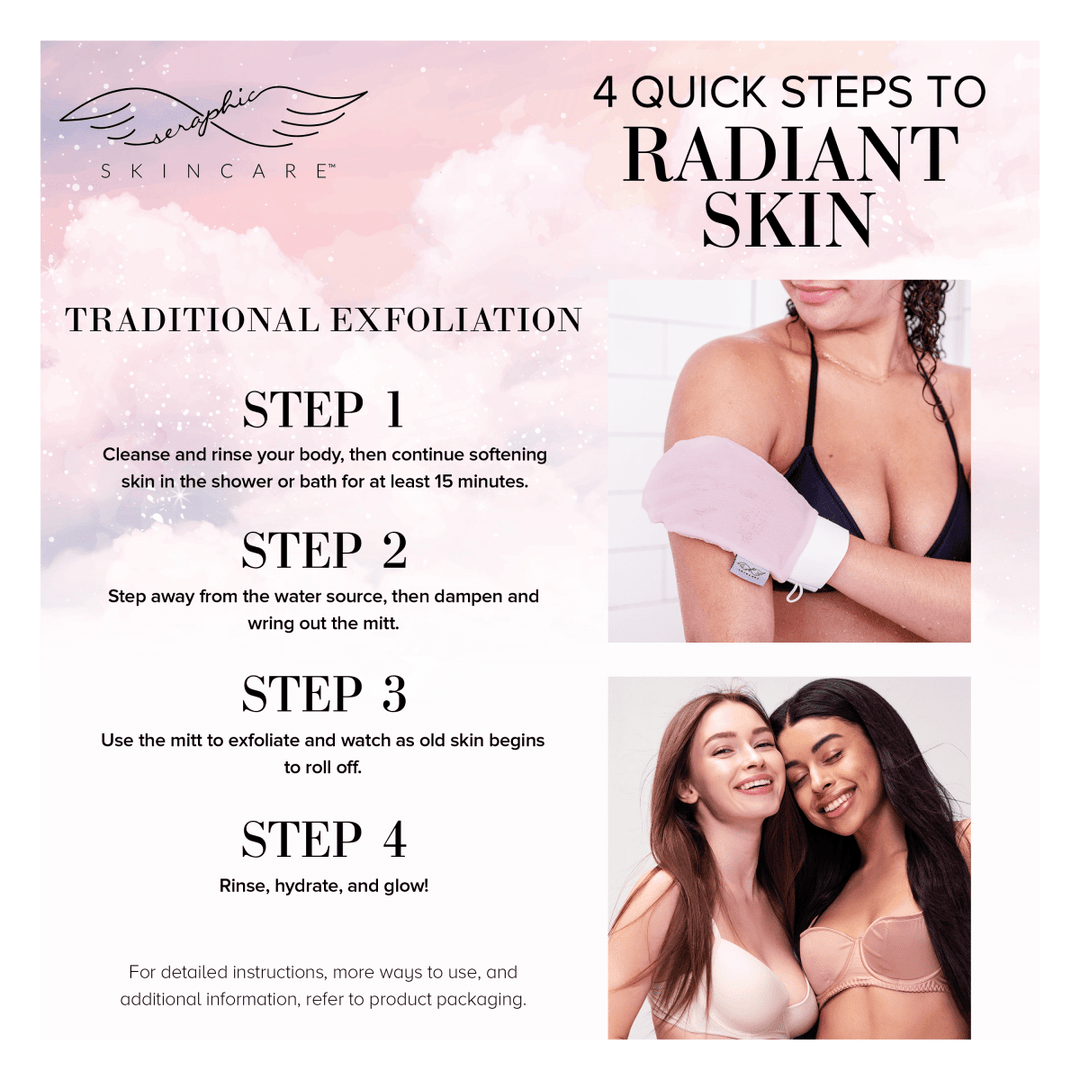 Original Premium Exfoliating Mitt (Limited - Edition Light Pink) - Seraphic Skincare