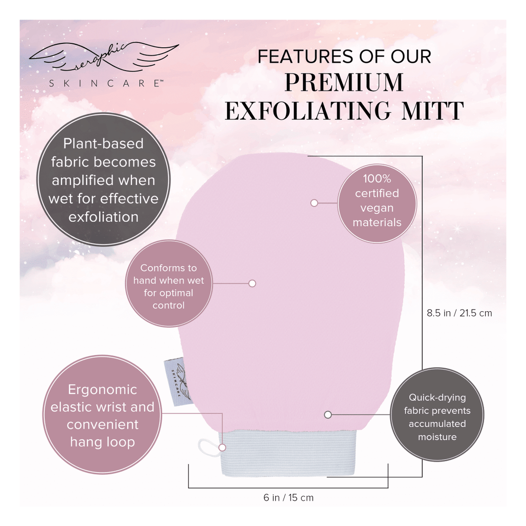 Original Premium Exfoliating Mitt (Limited - Edition Light Pink) - Seraphic Skincare
