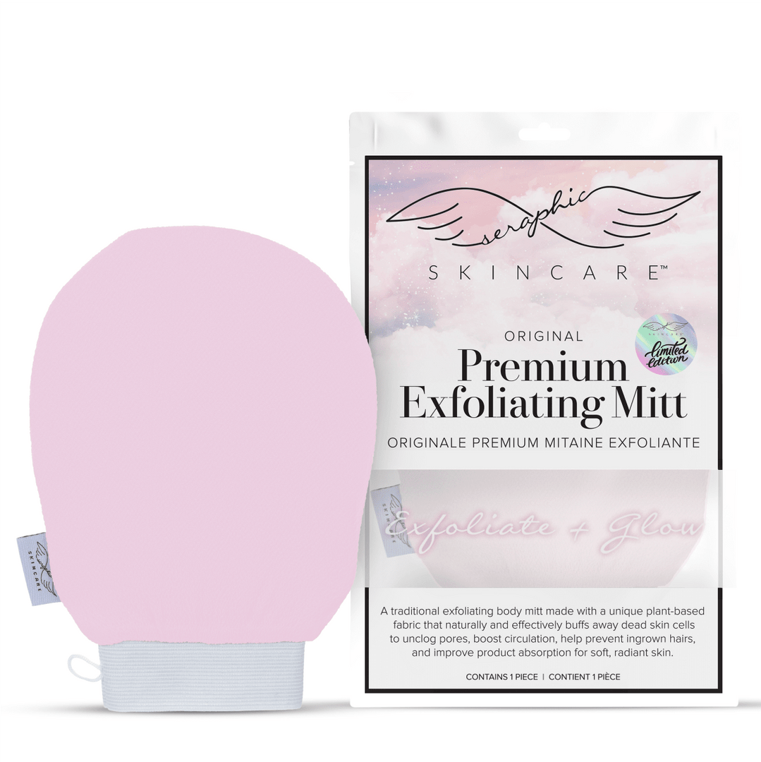 Original Premium Exfoliating Mitt (Limited - Edition Light Pink) - Seraphic Skincare