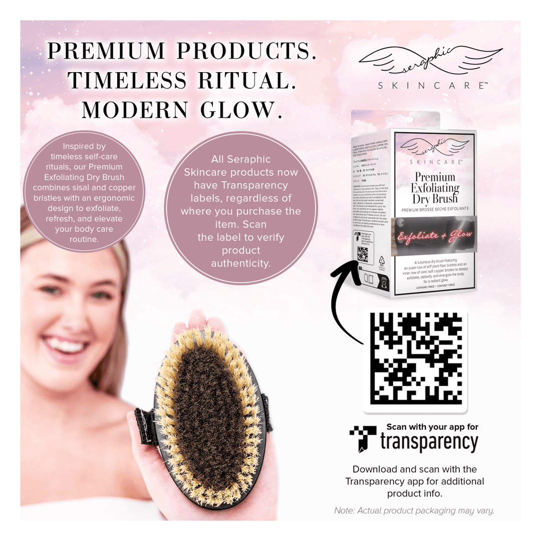 Premium Copper Exfoliating Dry Brush - Seraphic Skincare