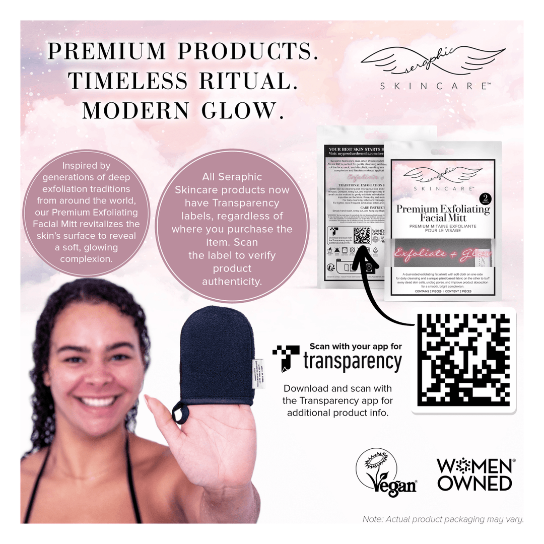 Premium Exfoliating Facial Mitt - Seraphic Skincare