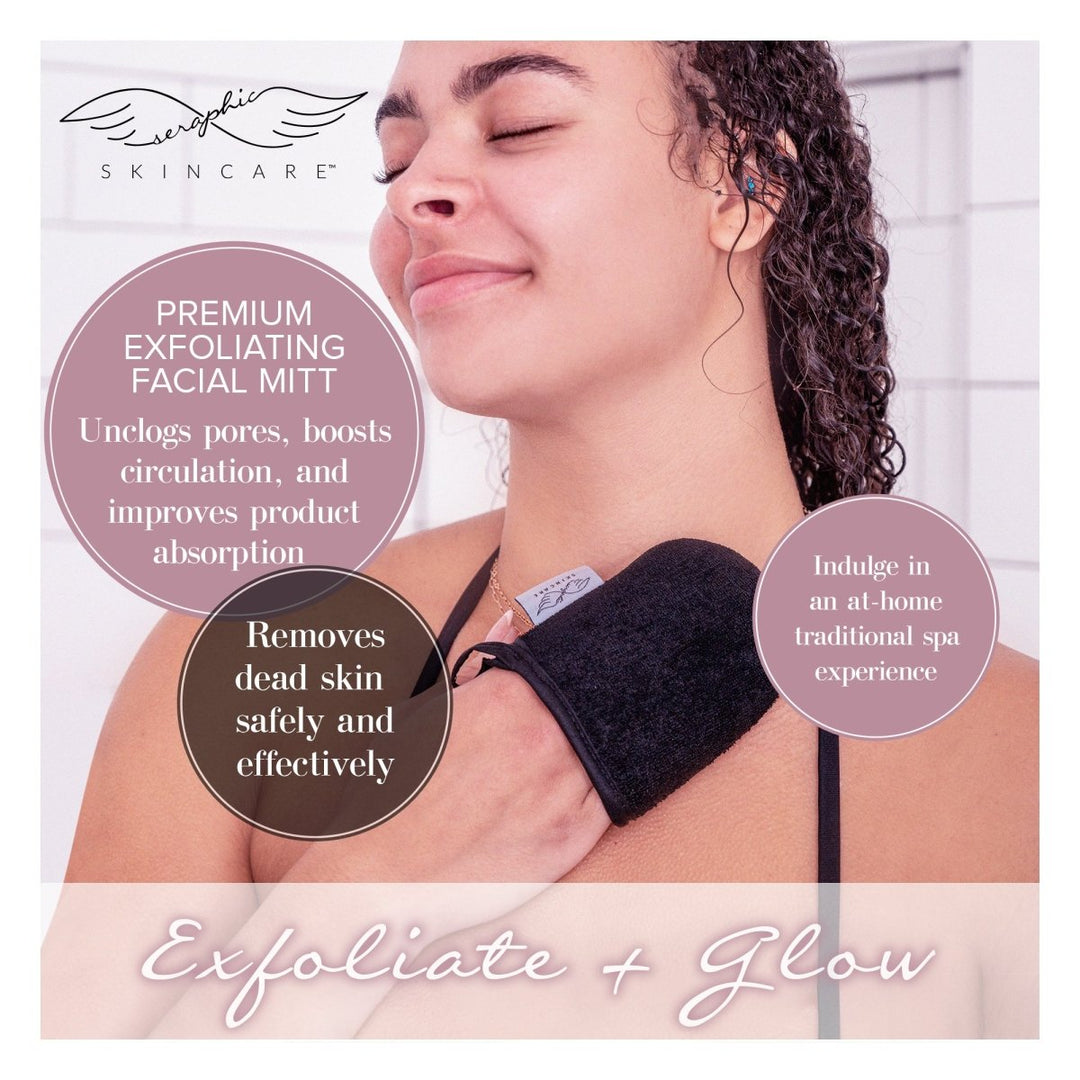 Premium Exfoliating Facial Mitt - Seraphic Skincare