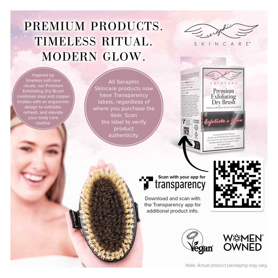 Premium Sisal + Copper Dry Brush - Seraphic Skincare
