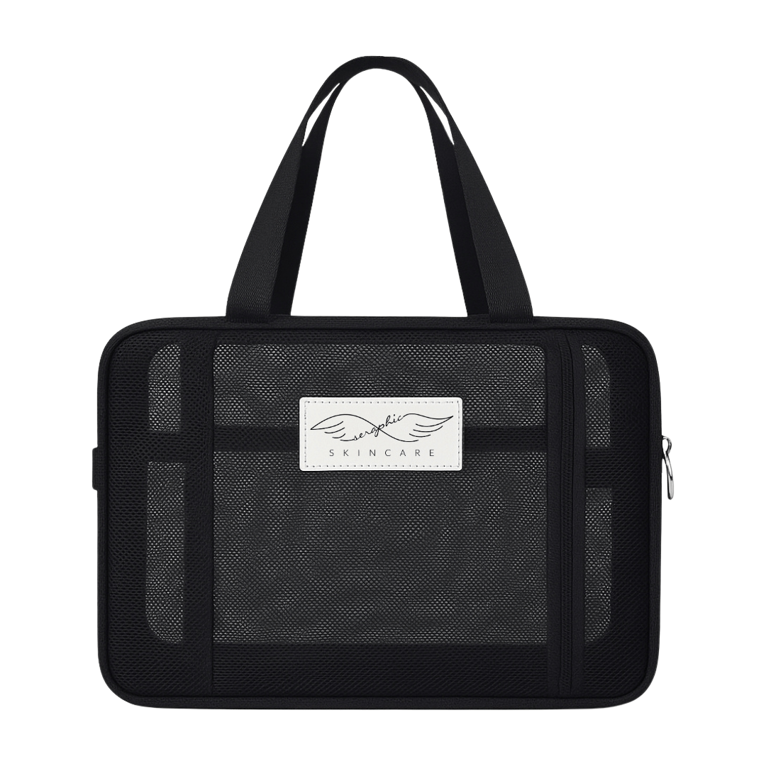 🎁 Seraphic Skincare – Black Mesh Travel Tote (Small) (100% off) - Seraphic Skincare